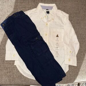 Polo by Ralph Lauren Navy Blue Button Front Pants